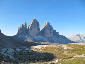 Drei Zinnen in de zon